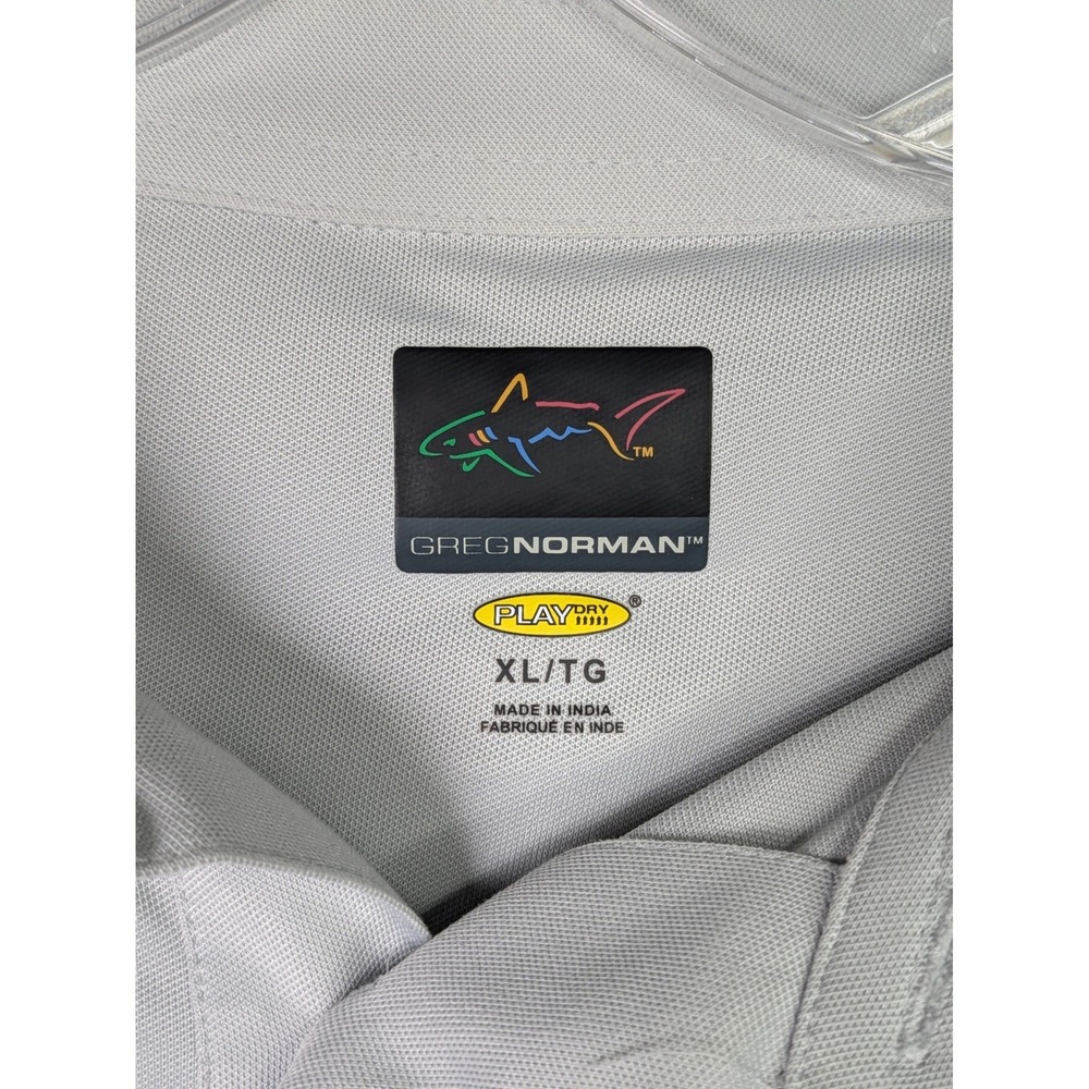 Greg Norman Golf Polo Men's XL Gray Trump National Hudson Valley Embroidered Top - Picture 3 of 7